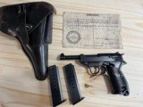 WWII GERMAN NAZI P38 SEMI AUTO PISTOL WITH CAPTURE PAPERS - 4 of 20