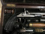 VERY RARE ~ FRENCH PERCUSSION DUELING PISTOLS ~ SET OF FOUR GUNS ~ CASED - 6 of 22