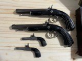 VERY RARE ~ FRENCH PERCUSSION DUELING PISTOLS ~ SET OF FOUR GUNS ~ CASED - 11 of 22
