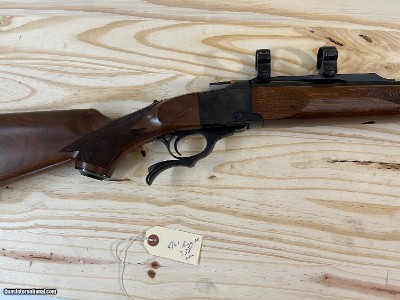 RUGER NO.1 SINGLE SHOT RIFLE 338 WIN MAGNUM ~ PORTED BARREL ~ RED PAD - Image 4 of 21