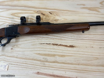 RUGER NO.1 SINGLE SHOT RIFLE 338 WIN MAGNUM ~ PORTED BARREL ~ RED PAD - Image 6 of 21