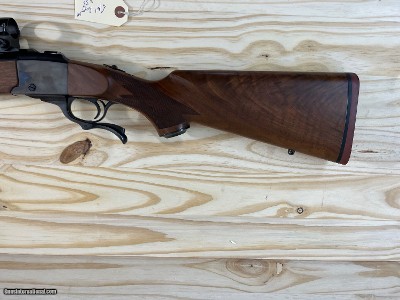 RUGER NO.1 SINGLE SHOT RIFLE 338 WIN MAGNUM ~ PORTED BARREL ~ RED PAD - Image 5 of 21