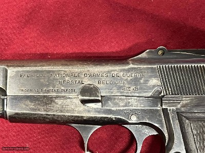 FABRIQUE NATIONALE BROWNING HI POWER 9MM ~ RARE WWII FINISH CONTRACT ~ - Image 7 of 13
