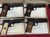 COLT 1911 WORLD WAR I COMMORATIVE PISTOLS ~ SET OF FOUR PISTOLS ~