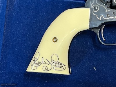 RICHARD PETTY SILVER EDITION SINGLE ACTION ARMY 45 LC ~ #550 OF 1000 ~ Sale $2600.00 ~ - Image 12 of 15