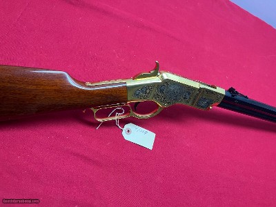 A. UBERTI TAYLORS HENRY RIFLE 44-40 W.C.F. GETTYSBURG ENGRAVED 1 OF 500