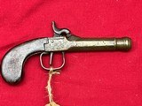 ~ANTIQUE ~ BELGIUM BRASS PERCUSSION PISTOL - 2 of 7