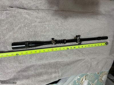 VINTAGE UNERTL TARGET RIFLE SCOPE 12x POWER WITH UNERTL ADJUSTABLE RINGS