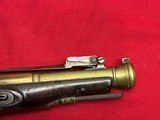 ANTIQUE ~ CLARKE BRASS BARREL FLINTLOCK BLUNDERBUSS PISTOL WITH KNIFE CIRCA 1820 - 8 of 16