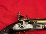 ANTIQUE ~ CLARKE BRASS BARREL FLINTLOCK BLUNDERBUSS PISTOL WITH KNIFE CIRCA 1820 - 7 of 16