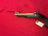 ANTIQUE ~ CLARKE BRASS BARREL FLINTLOCK BLUNDERBUSS PISTOL WITH KNIFE CIRCA 1820 - 16 of 16