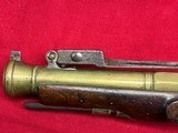 ANTIQUE ~ CLARKE BRASS BARREL FLINTLOCK BLUNDERBUSS PISTOL WITH KNIFE CIRCA 1820 - 12 of 16