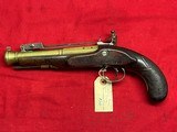 ANTIQUE ~ CLARKE BRASS BARREL FLINTLOCK BLUNDERBUSS PISTOL WITH KNIFE CIRCA 1820 - 2 of 16