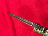 ANTIQUE ~ CLARKE BRASS BARREL FLINTLOCK BLUNDERBUSS PISTOL WITH KNIFE CIRCA 1820 - 15 of 16