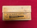 VINTAGE AMMO ~ WINCHESTER 25-36 MARLIN SOFT POINT SMOKELESS 117 GR S.P.