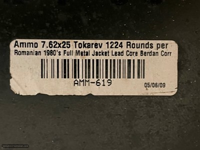 ROMANIAN 7.62x25mm TOKAREV AMMO 1224 POUND CAN ~ BULK AMMO ~ - Image 4 of 4