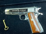 COLT 1911A1 POLISHED STAINLESS SEMI AUTO PISTOL ~ SILVER STAR ~ COMMEMORATIVE #725 OF 1000 - 4 of 12