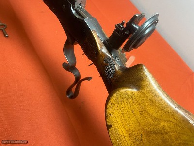ANTIQUE ~ PAUL NEUBRAND ZIMMERMANN SCHETZEN PARLOR RIFLE 4mm W /AMMO ~ Sale $2650.00 - Image 17 of 21