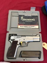 BROWNING HI POWER STAINLESS SEMI AUTO PISTOL 9MM W/ BOX - 1 of 7