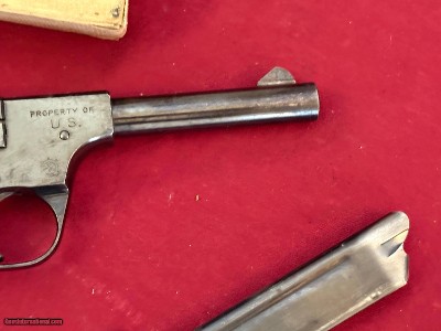 HI STANDARD MODEL B SEMI AUTO 22 PISTOL ~ UNITED STATES PROPERTY MARKED~ - Image 7 of 16