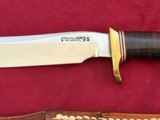 EARLY ~ RANDALL STAINLESS MODEL 7-5 KNIFE WITH JOHNSON ROUGHBACK SHEATH - 3 of 9