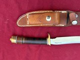 EARLY ~ RANDALL STAINLESS MODEL 7-5 KNIFE WITH JOHNSON ROUGHBACK SHEATH - 5 of 9