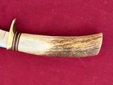 VINTAGE ~ RANDALL MODEL 4-5 KNIFE - STAG HANDLE - JOHNSON ROUGHBACK - 6 of 10