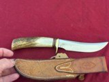 VINTAGE ~ RANDALL MODEL 4-5 KNIFE - STAG HANDLE - JOHNSON ROUGHBACK - 4 of 10