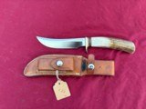 VINTAGE ~ RANDALL MODEL 4-5 KNIFE - STAG HANDLE - JOHNSON ROUGHBACK
