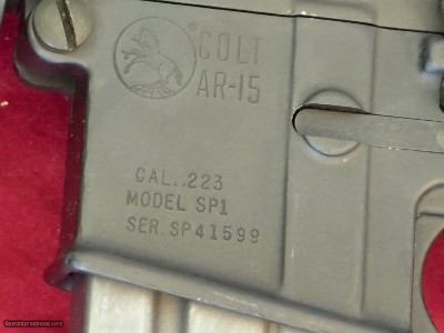 COLT MODEL SP1 SEMI AUTO AR15 RIFLE .223 ~ MADE 1974 ~ - Image 10 of 18