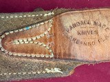 RANDALL MODEL 4-6 STAG HANDLE KNIFE ~ JOHNSON ROUGH BACK SHEATH - 8 of 8