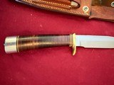 RANDALL MODEL 5-6 KNIFE STACKED LEATHER ~ JOHNSON ROUGHBACK SHEATH - 9 of 12