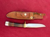 RANDALL MODEL 5-6 KNIFE STACKED LEATHER ~ JOHNSON ROUGHBACK SHEATH