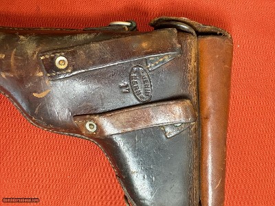 SWISS P08 LUGER SEMI AUTO PISTOL HOLSTER - Image 4 of 6