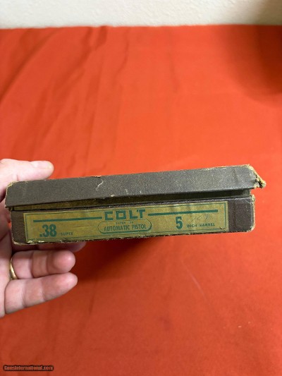COLT 1911 SEMI AUTO PISTOL ~ 38 SUPER BOX ~ 1952 - Image 3 of 5