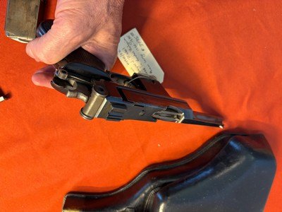 DUTCH BERGMANN BREVETE MODEL 1910/21 SEMI AUTO PISTOL 9MM LARGO W/ HOLSTER ~ Sale $2950.00 - Image 11 of 17