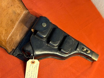 DUTCH BERGMANN BREVETE MODEL 1910/21 SEMI AUTO PISTOL 9MM LARGO W/ HOLSTER ~ Sale $2950.00 - Image 14 of 17