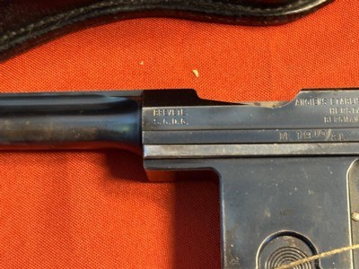 DUTCH BERGMANN BREVETE MODEL 1910/21 SEMI AUTO PISTOL 9MM LARGO W/ HOLSTER ~ Sale $2950.00 - Image 9 of 17