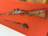 2 BARRELS ~ THOMPSON CENTER MODEL 83 ARISTOCRAT DOUBLE SET TRIGGERS RIFLE 243 REM. & 7mm MAG - 4 of 14