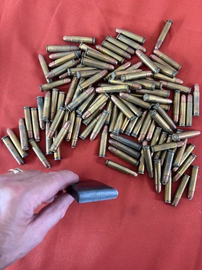 WINCHESTER MODEL 1907 FACTORY MAGAZINE & 108 ROUNDS 351 SL AMMO - Image 4 of 6