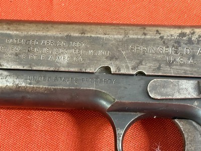 WWI U.S. SPRINGFIELD ARMORY 1911 PISTOL ~ U.S. NAVY ~ WILLIAM E MASSEY ~ NAVY HISTORY GROUPING ~ - Image 9 of 24
