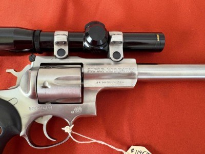 RUGER SUPER REDHAWK 44 MAGNUM WITH NIKON SCOPE - Image 5 of 10