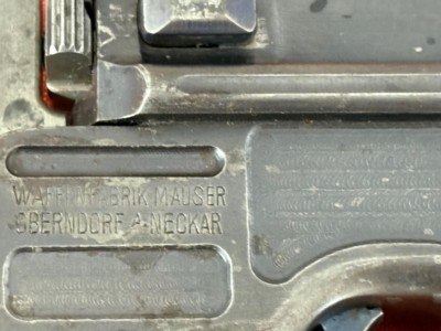 GERMAN MAUSER MODEL C96 BROOMHANDLE SEMI AUTO PISTOL 7.63mm - Image 4 of 12