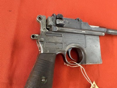 GERMAN MAUSER MODEL C96 BROOMHANDLE SEMI AUTO PISTOL 7.63mm - Image 3 of 12