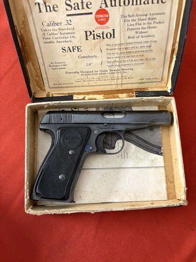 REMINGTON MODEL 51 SEMI AUTO PISTOL 32 ACP WITH BOX - Image 13 of 14