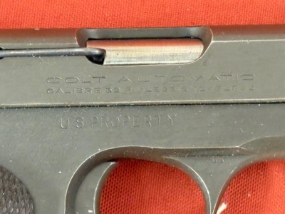 COLT MODEL 1903 U.S. PROPERTY SEMI AUTO PISTOL 32 ACP ~ MADE 1942 ~ - Image 2 of 16