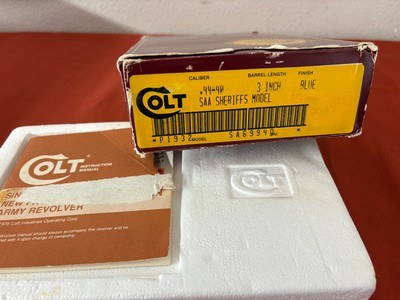 COLT SINGLE ACTION ARMY 3RD GEN SHERIFFS MODEL 44-40 ~ MADE IN 1984 - Image 11 of 11