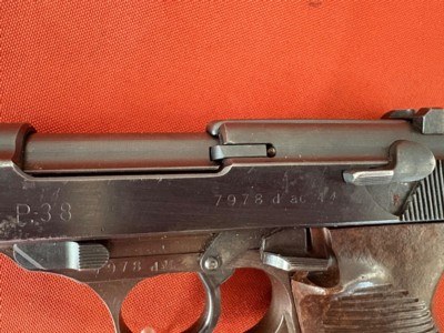 WWll GERMAN WALTHER AC44 SEMI AUTO PISTOL 9MM - Image 3 of 15