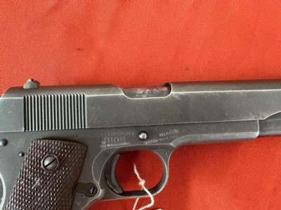 WWll ITHACA 1911A1 SEMI AUTO PISTOL 45 ACP ~ MADE IN 1943 - Image 4 of 15
