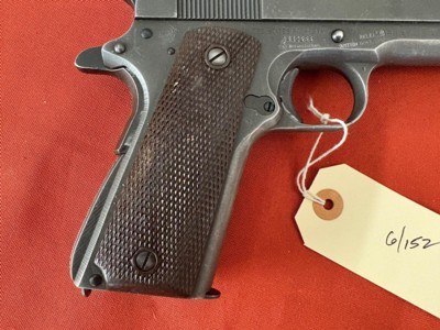 WWll ITHACA 1911A1 SEMI AUTO PISTOL 45 ACP ~ MADE IN 1943 - Image 5 of 15